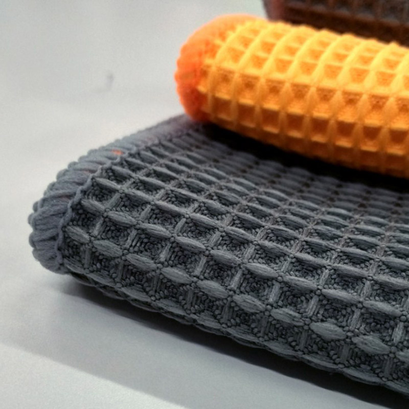 Microfiber Waffle Cleaning Towel ສໍາລັບເຮັດຄວາມສະອາດລົດ